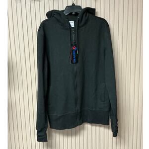 9 Crowns Men’s Fleece Full-Zip Ninja Hoodie Black Size L